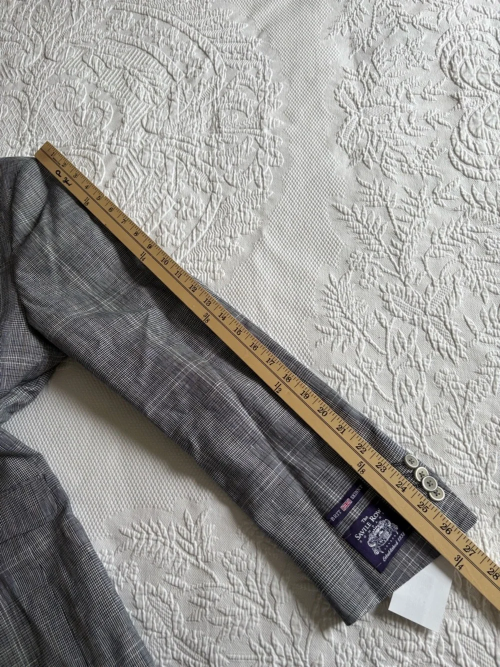 NWT Saville Row men’s linen blazer jacket navy Brit Skinny fit 44L